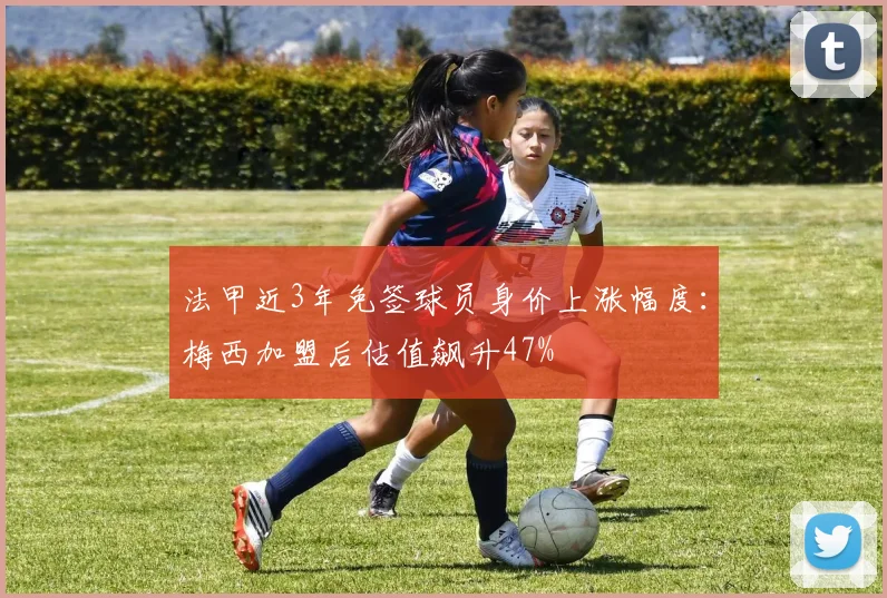 法甲近3年免签球员身价上涨幅度：梅西加盟后估值飙升47%